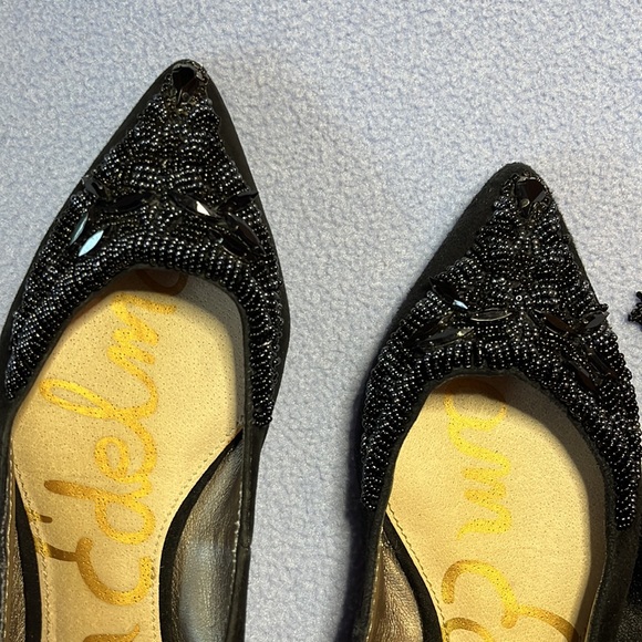 Black Sam Edelman beaded flats size 6 - Picture 3 of 6